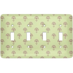 Yoga Tree Light Switch Cover (4 Toggle Plate)