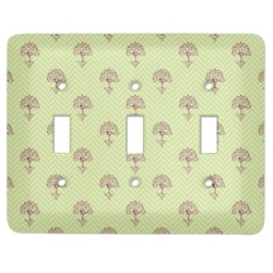 Yoga Tree Light Switch Cover (3 Toggle Plate)