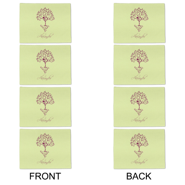 Yoga Tree Linen Placemat - APPROVAL Set of 4 (double sided)