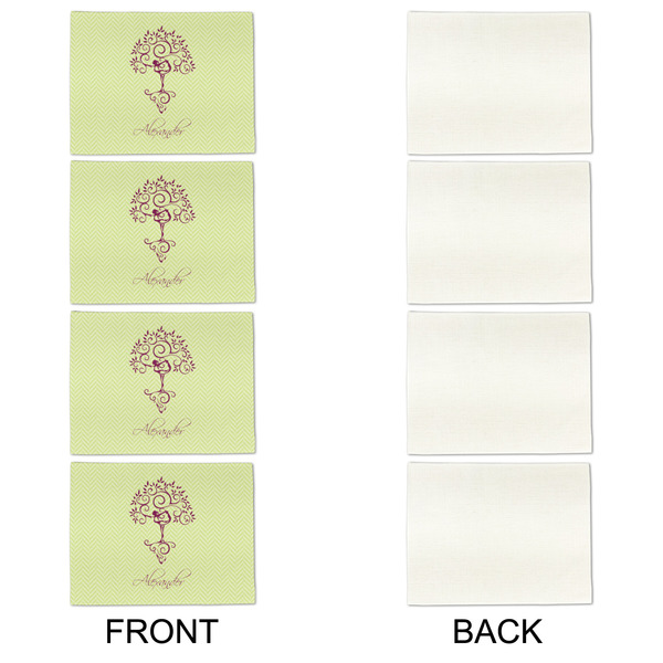 Yoga Tree Linen Placemat - APPROVAL Set of 4 (single sided)