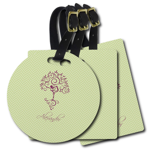 Custom Yoga Tree Plastic Luggage Tag (Personalized)