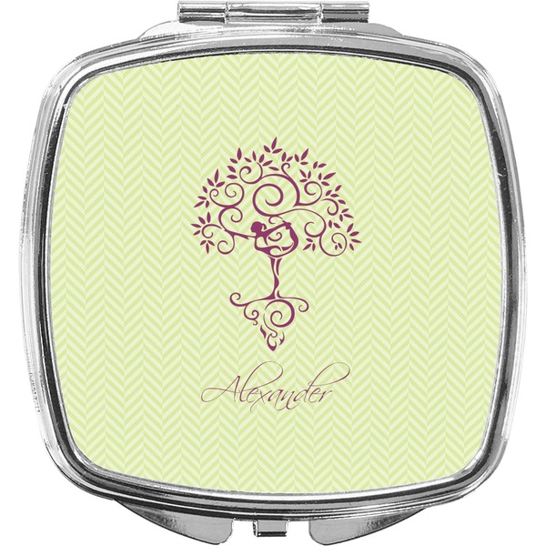 Custom Yoga Tree Compact Makeup Mirror (Personalized)