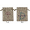 Yoga Tree Medium Burlap Gift Bag - Front & Back (Personalized)