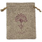 Yoga Tree Medium Burlap Gift Bag - Front (Personalized)