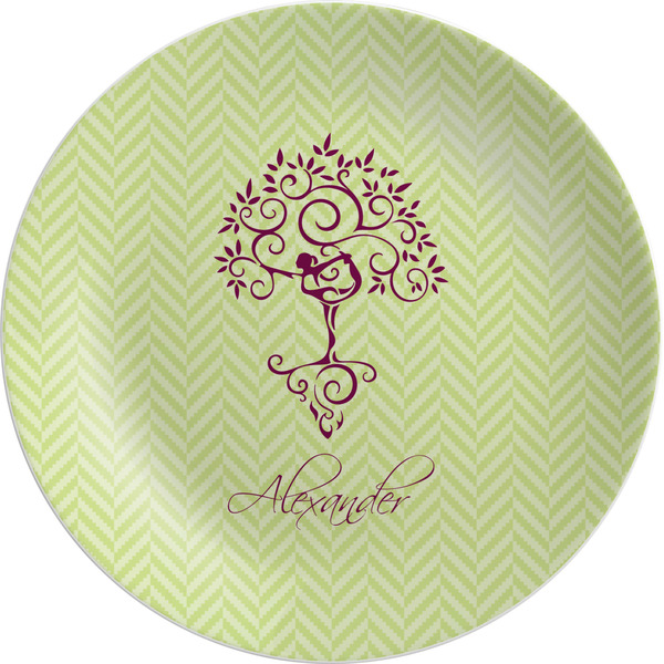 Custom Yoga Tree Melamine Salad Plate - 8" (Personalized)