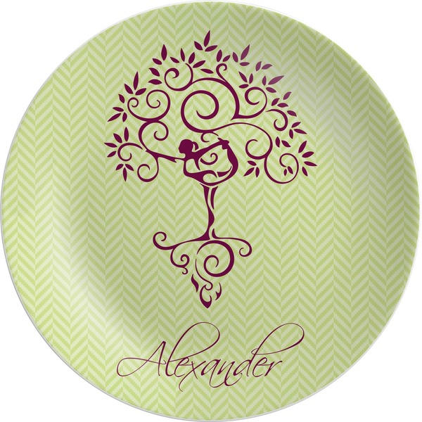 Custom Yoga Tree Melamine Plate (Personalized)