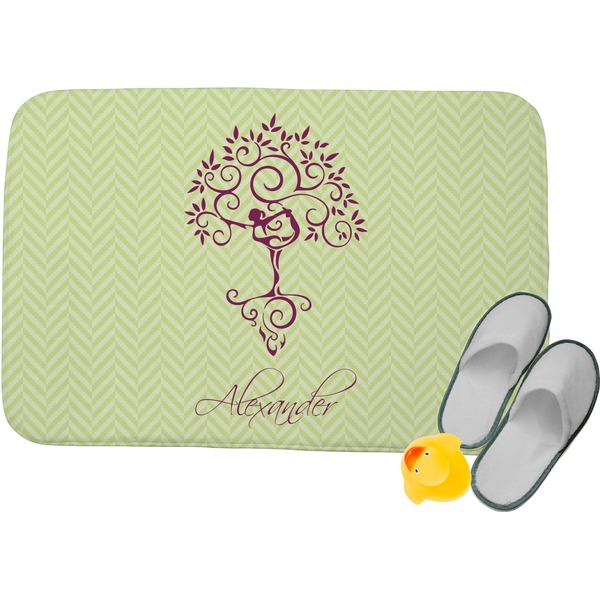 Custom Yoga Tree Memory Foam Bath Mat - 24"x17" (Personalized)