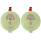 Yoga Tree Metal Ball Ornament - Front and Back