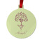 Yoga Tree Metal Ball Ornament - Front