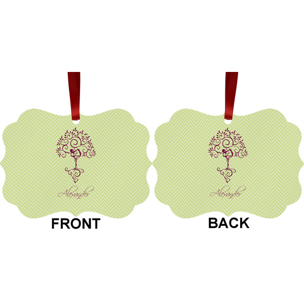 Yoga Tree Metal Benilux Ornament - Front and Back (APPROVAL)