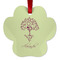 Yoga Tree Metal Paw Ornament - Front
