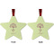 Yoga Tree Metal Star Ornament - Front and Back