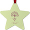 Yoga Tree Metal Star Ornament - Front