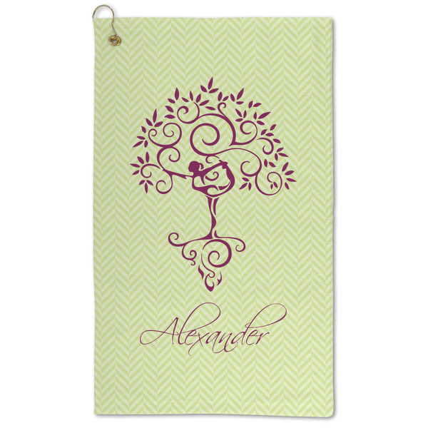 Custom Yoga Tree Microfiber Golf Towel - Large (Personalized)