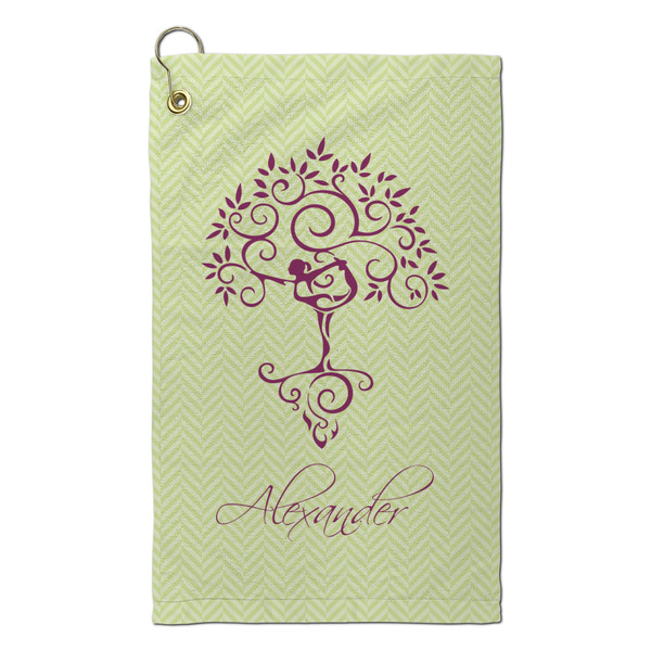 Custom Yoga Tree Microfiber Golf Towel - Small (Personalized)