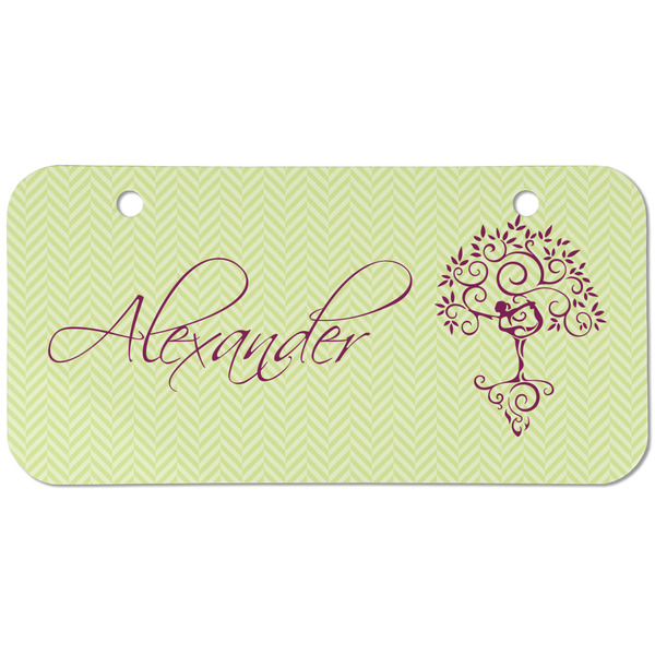 Yoga Tree Mini Bicycle License Plate - Two Holes