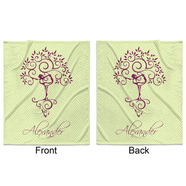 Yoga Tree Minky Blanket - 50"x60" - Double Sided - Front & Back