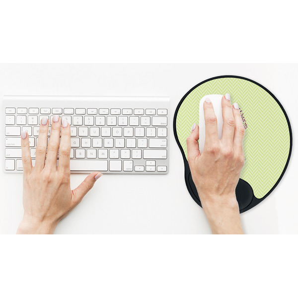 Yoga Tree Mouse Pad with Wrist Rest - LIFESYTLE 2 (in use)