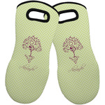 Yoga Tree Neoprene Oven Mitts - Set of 2 w/ Name or Text