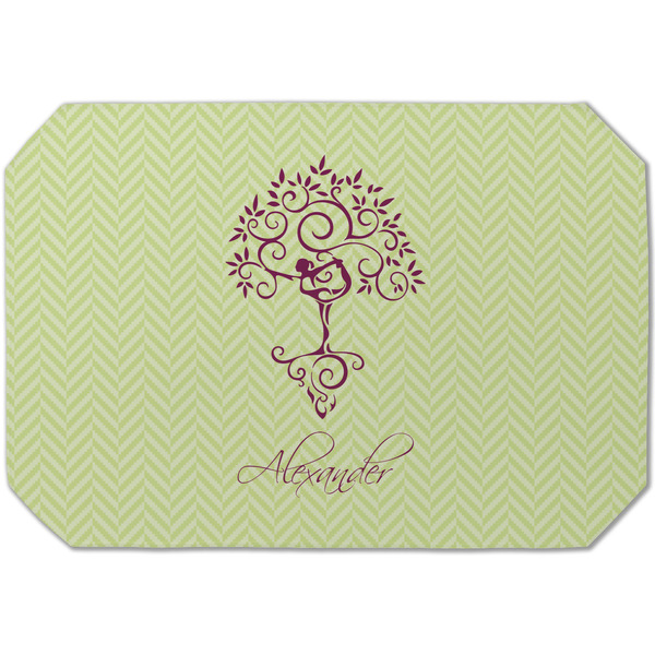 Custom Yoga Tree Dining Table Mat - Octagon (Single-Sided) w/ Name or Text