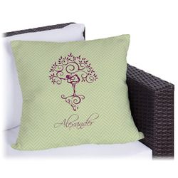 Yoga Tree Outdoor Pillow (Personalized)