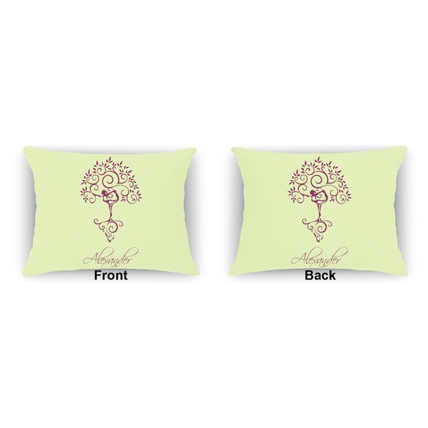 Yoga Tree  Outdoor Rectangular Throw Pillow (Front and Back)