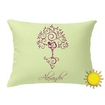 Yoga Tree Outdoor Throw Pillow (Rectangular) (Personalized)