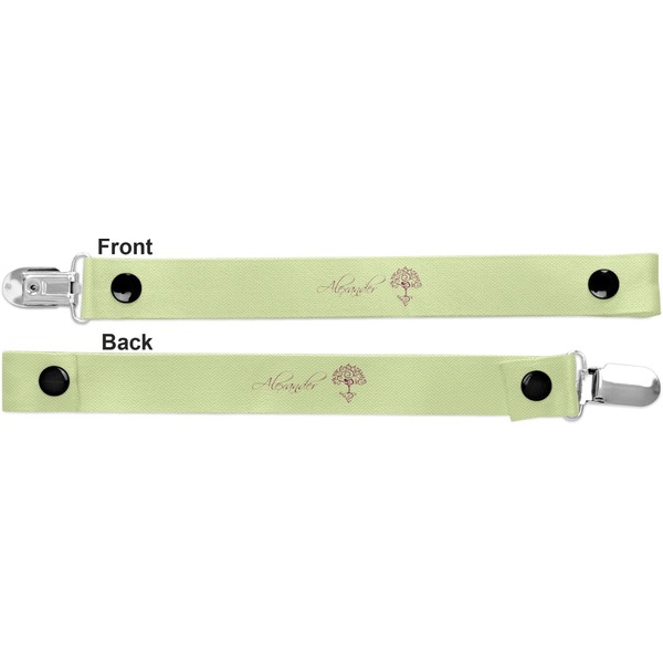 Yoga Tree Pacifier Clip - Front and Back