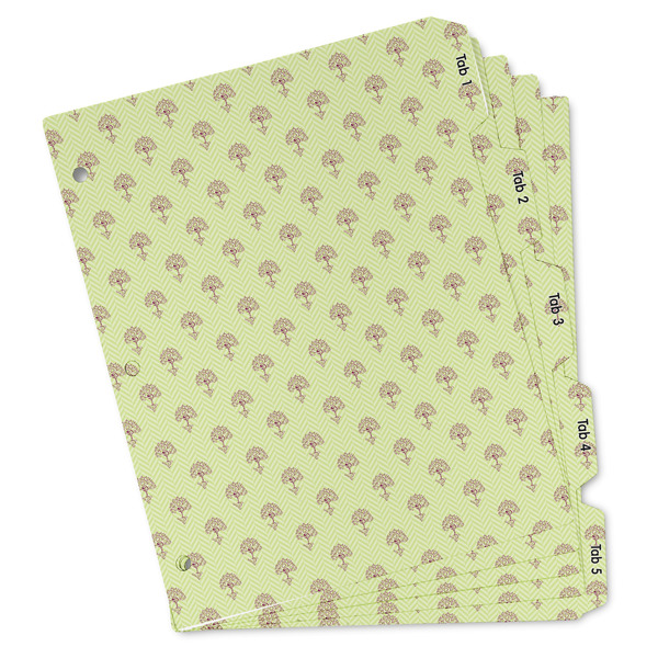 Custom Yoga Tree Binder Tab Divider - Set of 5 (Personalized)