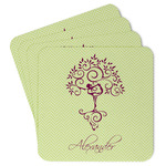 Yoga Tree Paper Coasters w/ Name or Text