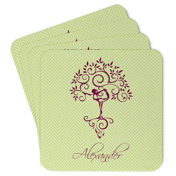 Custom Yoga Tree Paper Coasters (Personalized)