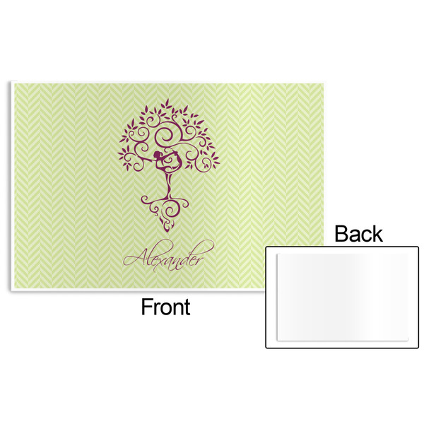 Yoga Tree Disposable Paper Placemat - Front & Back