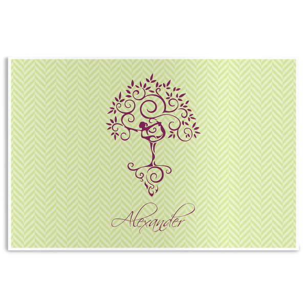 Custom Yoga Tree Disposable Paper Placemats (Personalized)