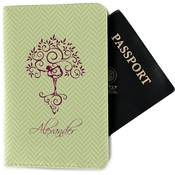 Custom Yoga Tree Passport Holder - Fabric (Personalized)