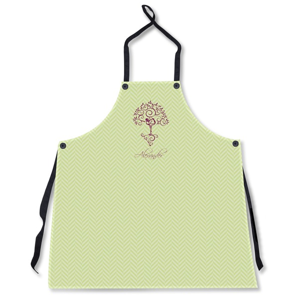 Custom Yoga Tree Apron Without Pockets w/ Name or Text