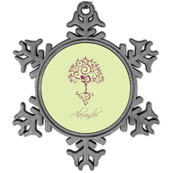 Yoga Tree Vintage Snowflake Ornament (Personalized)