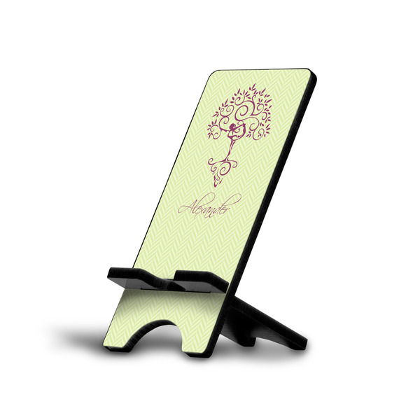 Custom Yoga Tree Cell Phone Stand (Small) w/ Name or Text