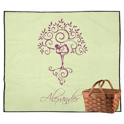 Yoga Tree Outdoor Picnic Blanket (Personalized)
