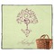 Yoga Tree Picnic Blanket - Flat - With Basket
