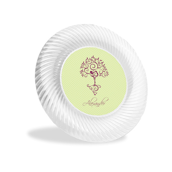 Custom Yoga Tree Plastic Party Appetizer & Dessert Plates - 6" (Personalized)