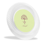 Yoga Tree Plastic Party Dinner Plates - 10" (Personalized)
