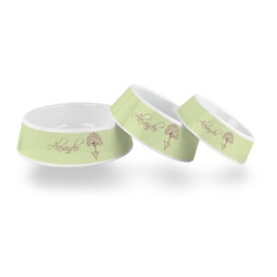 Yoga Tree Plastic Dog Bowl (Personalized)