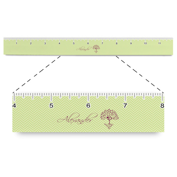 Custom Yoga Tree Plastic Ruler - 12" (Personalized)