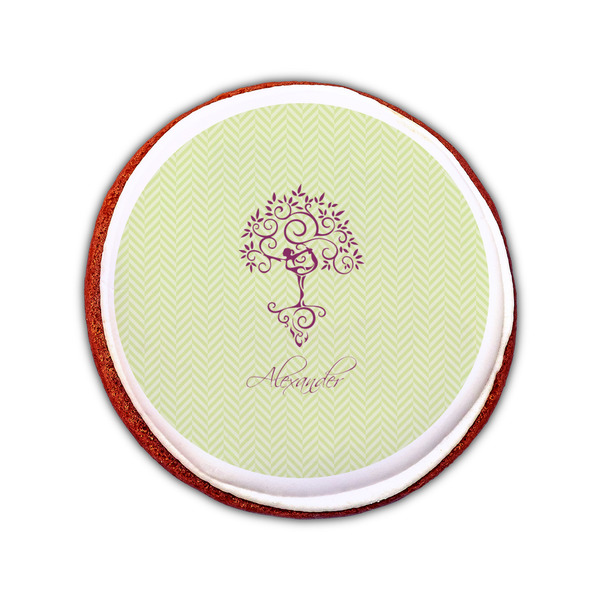 Yoga Tree Printed Icing Circle - Small - On Cookie