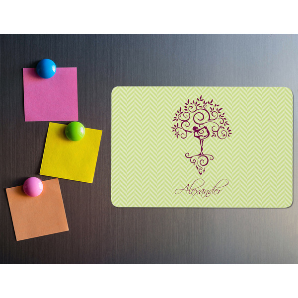 Yoga Tree Rectangular Fridge Magnet - LIFESTYLE