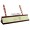 Yoga Tree Red Mahogany Nameplates with Business Card Holder - Angle