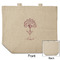 Yoga Tree Reusable Cotton Grocery Bag - Front & Back View