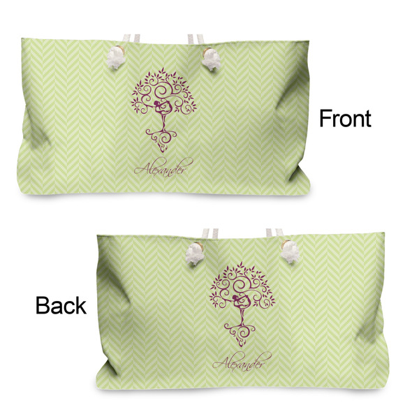 Yoga Tree Large Rope Tote - From & Back View