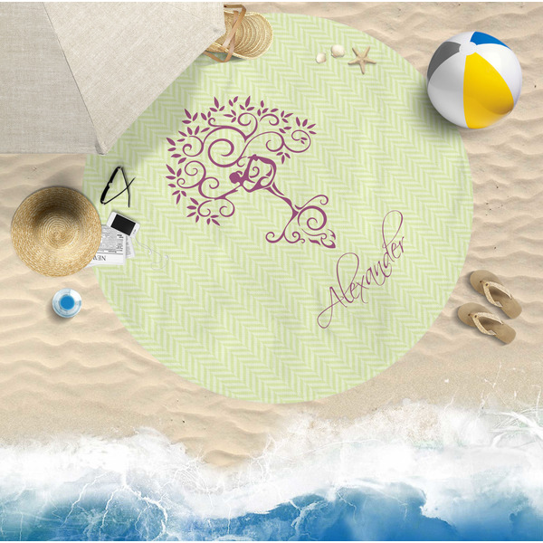 Yoga Tree Beach Towel Lifestyle