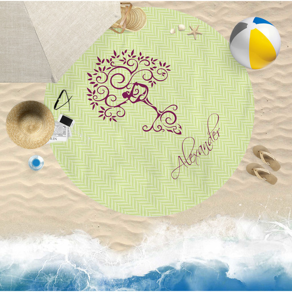Yoga Tree Beach Towel Lifestyle